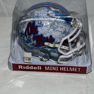 Mississippi Ole Miss Rebels Real Tree Camo Blue Speed Mini Football Helmet